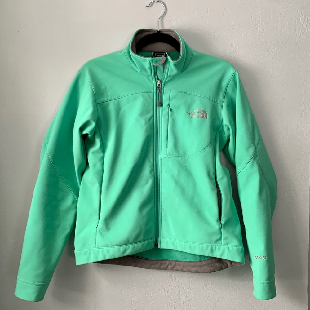 Northface bright green jacket